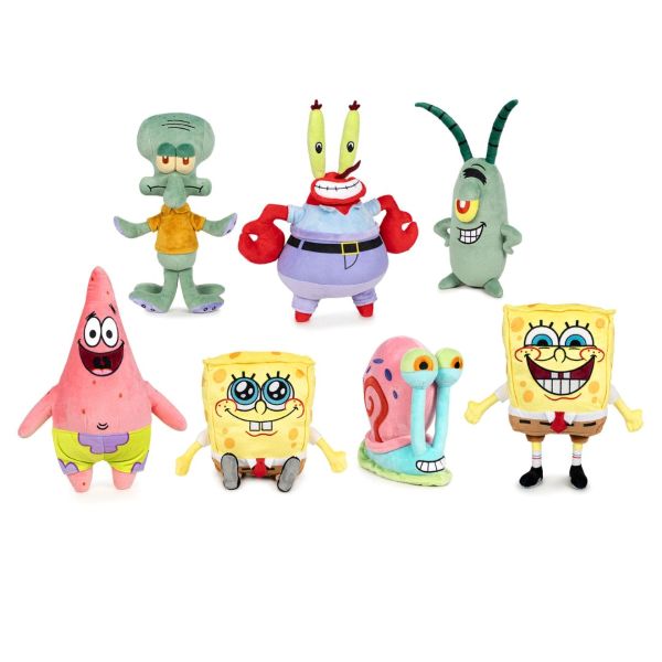(Mis 3+) SPONGEBOB Spongebob & Friends Peluche 30cm 7ass…x24